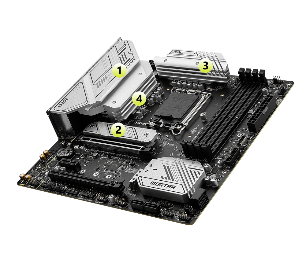 msi MAG B760M Mortar cooling overview mobile