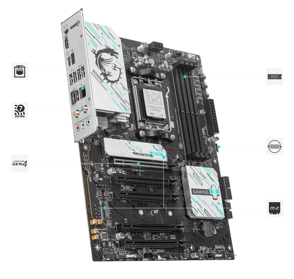 MSI B840 GAMING PLUS WIFI Connectivity