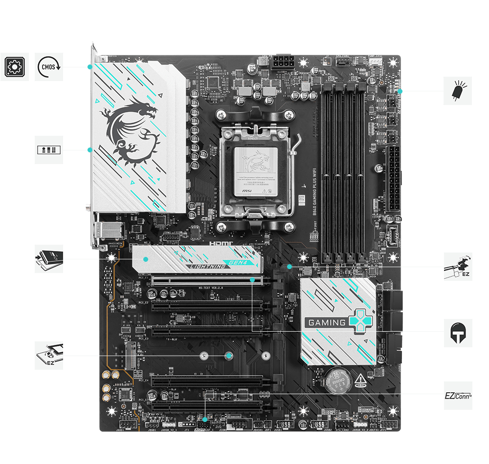 MSI B840 GAMING PLUS WIFI hero Thermal