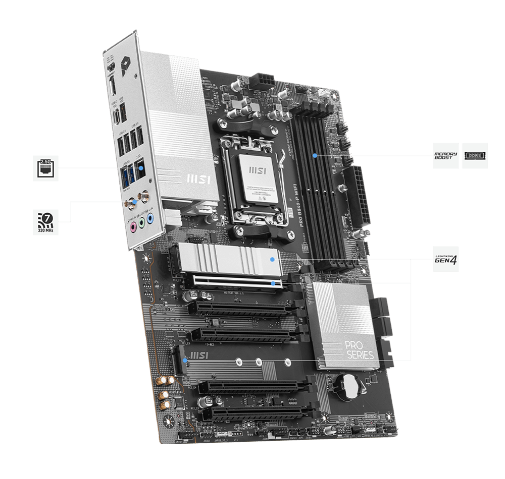 Msi Pro B840-p Wifi High speed features