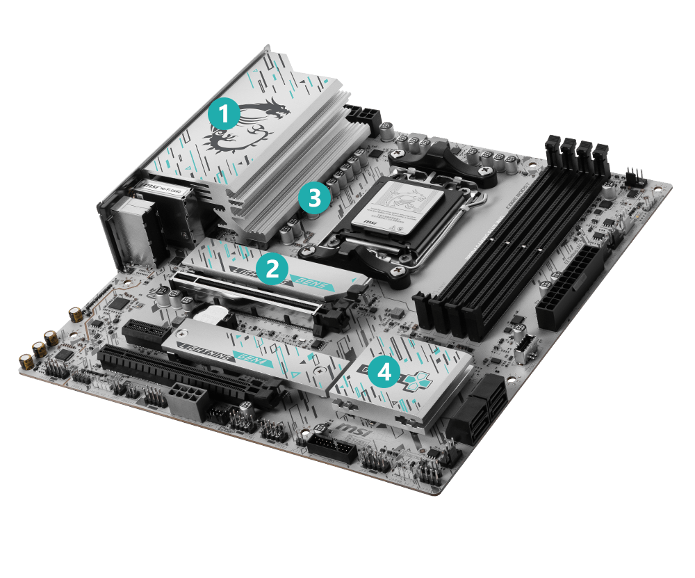 B850M GAMING PLUS WIFI cooling overview