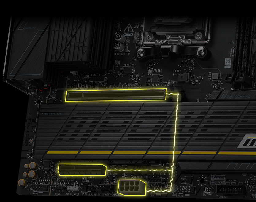 B850MPOWER PCIe supplimental powerS