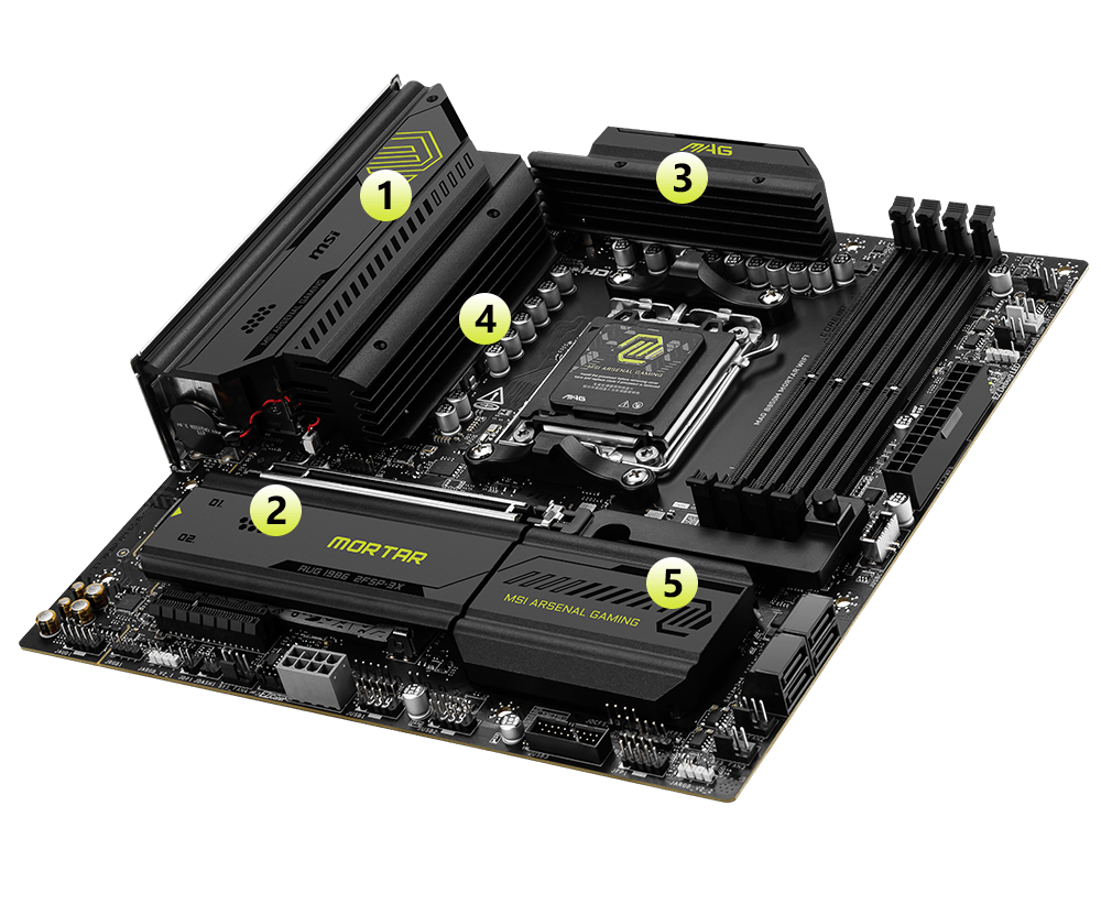 B850 Tomahawak MAX cooling overview mobile