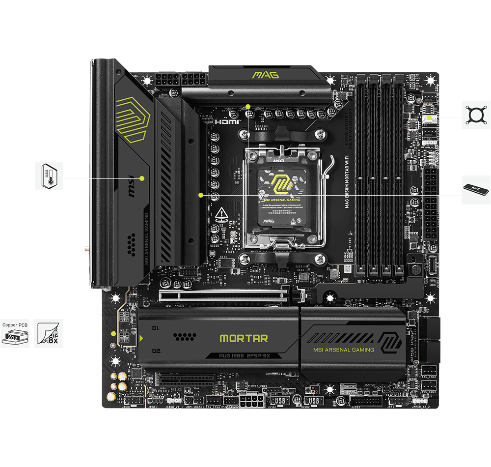 MSI MAG B850M MORTAR WIFI hero Thermal
