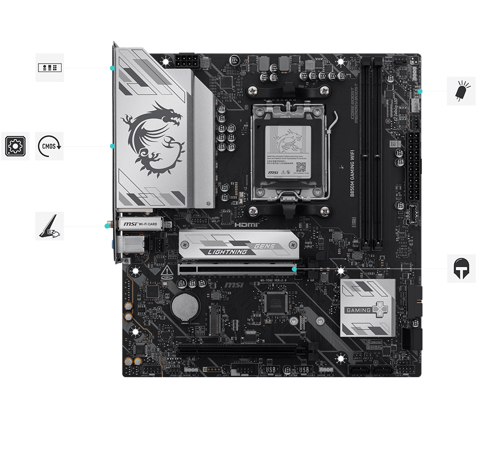 B850M GAMING WIFI hero Thermal