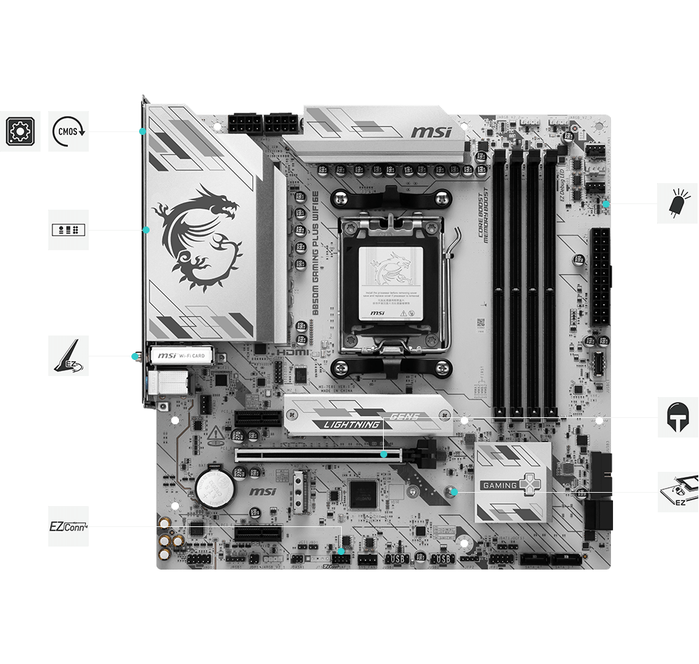 MSI B850M GAMING PLUS WIFI6E hero Thermal