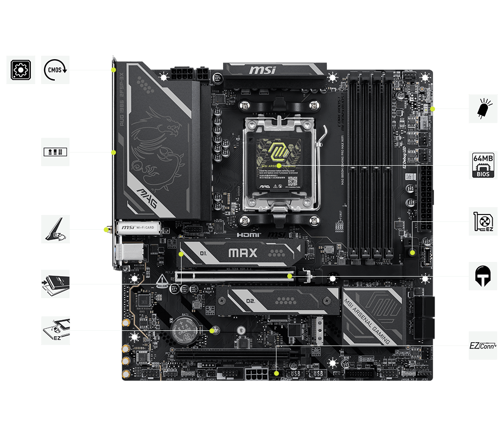 msi MAG B850M GAMING PRO MAX WIFI