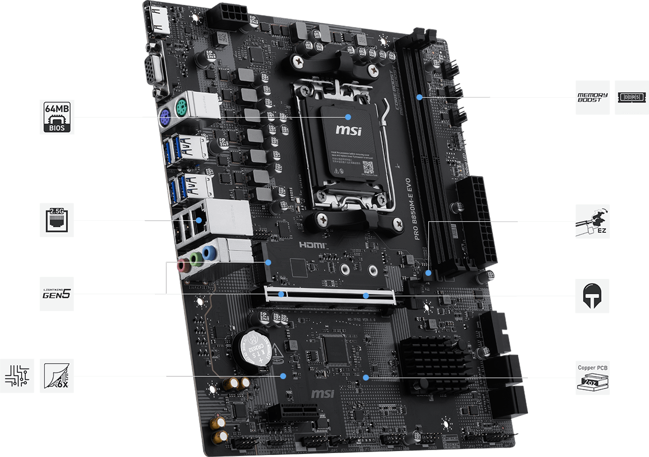 PRO B850M-E EVO