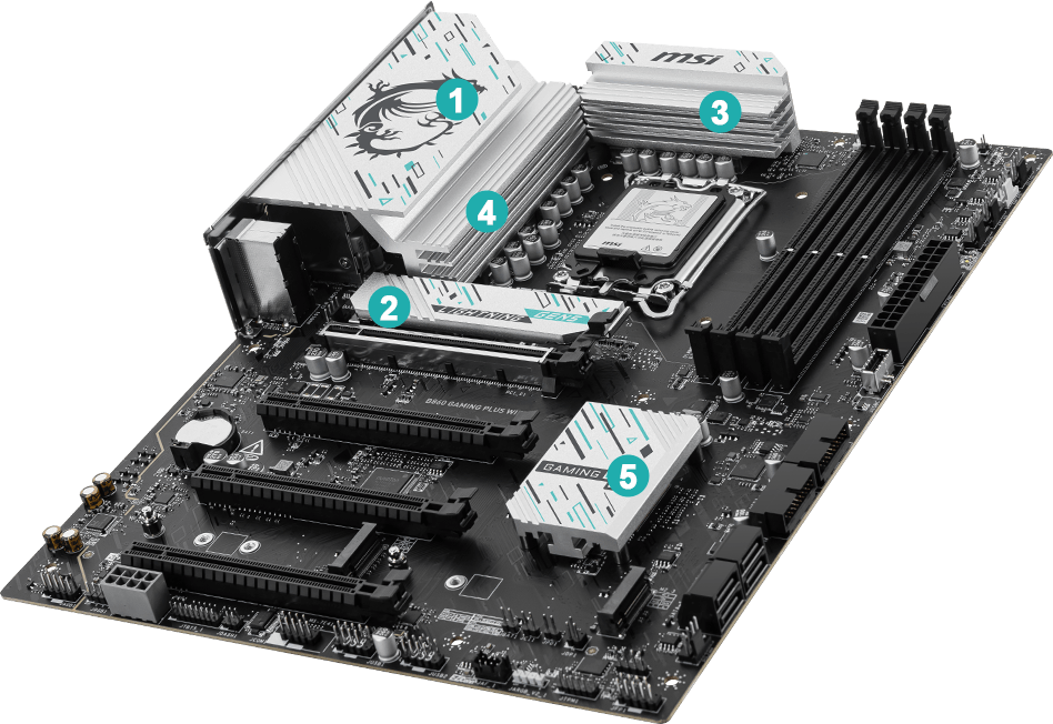 B860 GAMING PLUS WIFI cooling overview