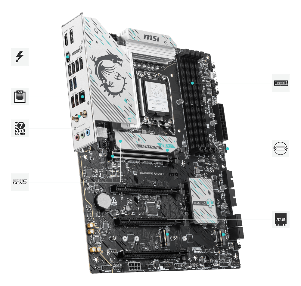 MSI B860 GAMING PLUS WIFI Connectivity