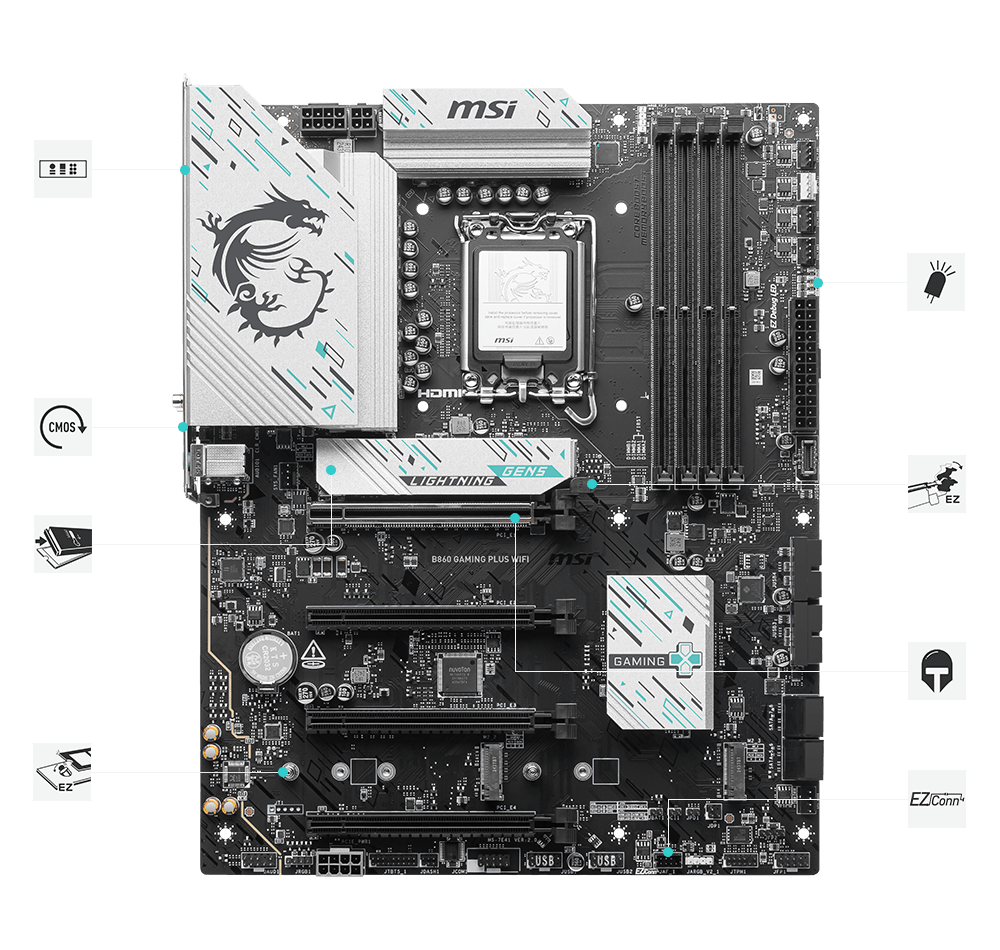 MSI B860 GAMING PLUS WIFI hero Thermal