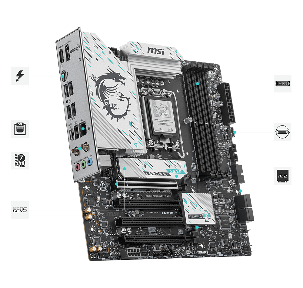 MSI B860M GAMING PLUS WIFI Connectivity