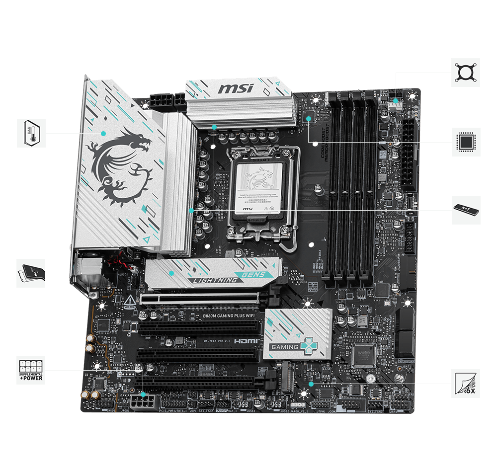 MSI B860M GAMING PLUS WIFI hero exclusive