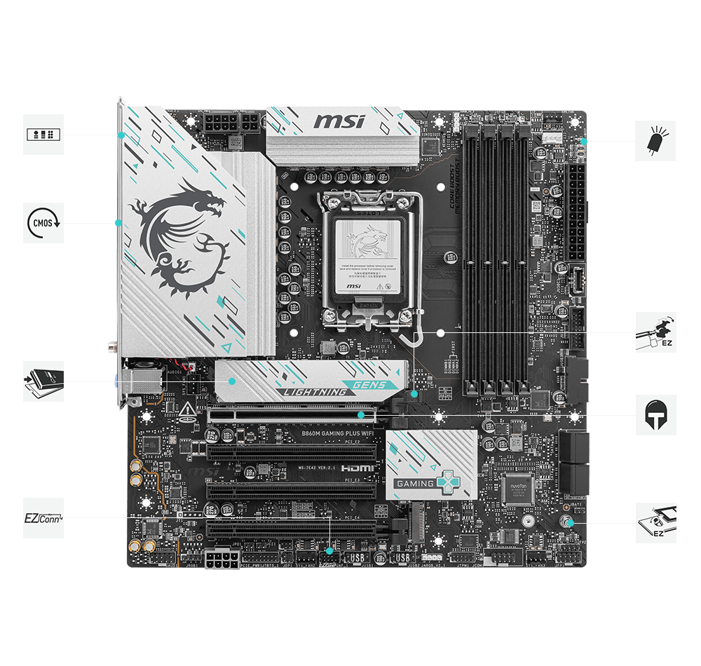 MSI B860M GAMING PLUS WIFI hero Thermal