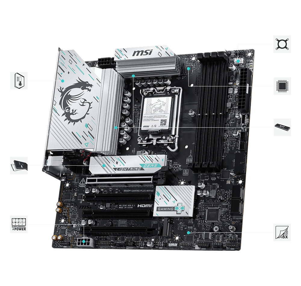 MSI B860M GAMING PLUS WIFI6E hero exclusive