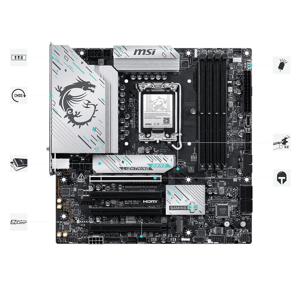 MSI B860M GAMING PLUS WIFI6E hero Thermal