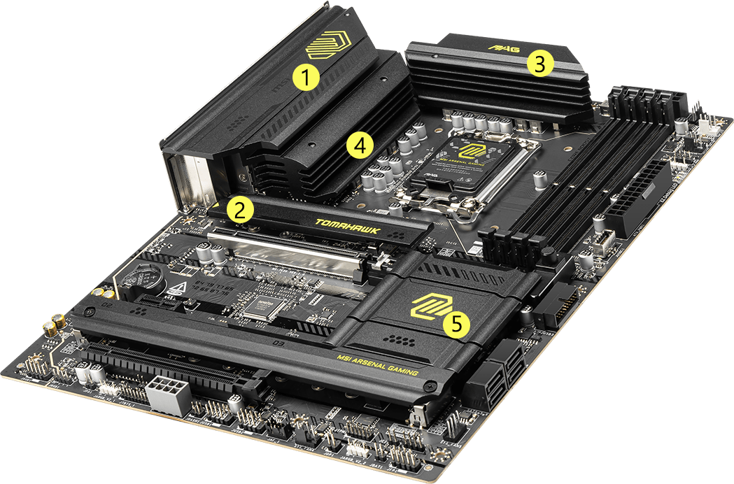 MSI B860 Tomahawak cooling overview