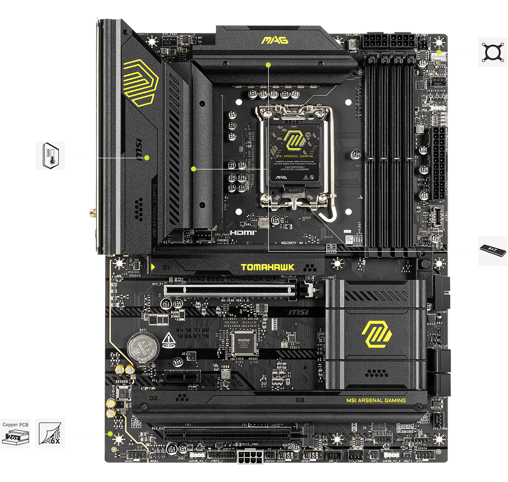 MSI B860 Tomahake hero Thermal