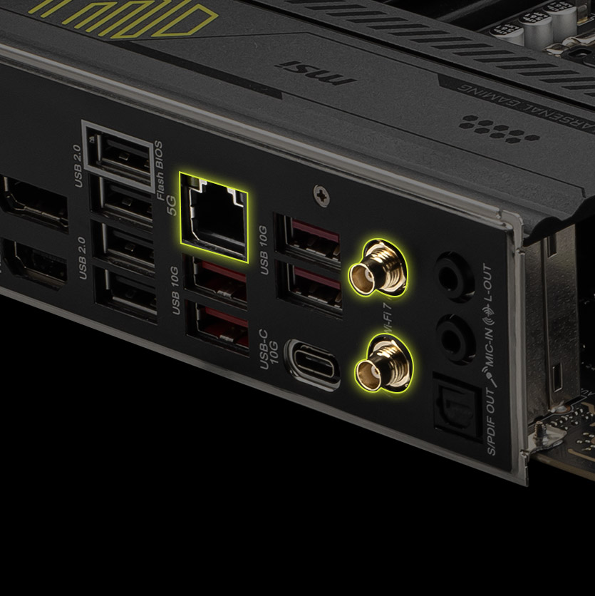 MSI B860 Tomahawk wifi HIGH-BANDWIDTH AND LOW-LATENCY NETWORK