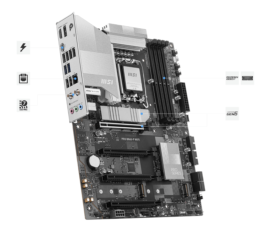 Msi Pro B850-p Wifi High speed features