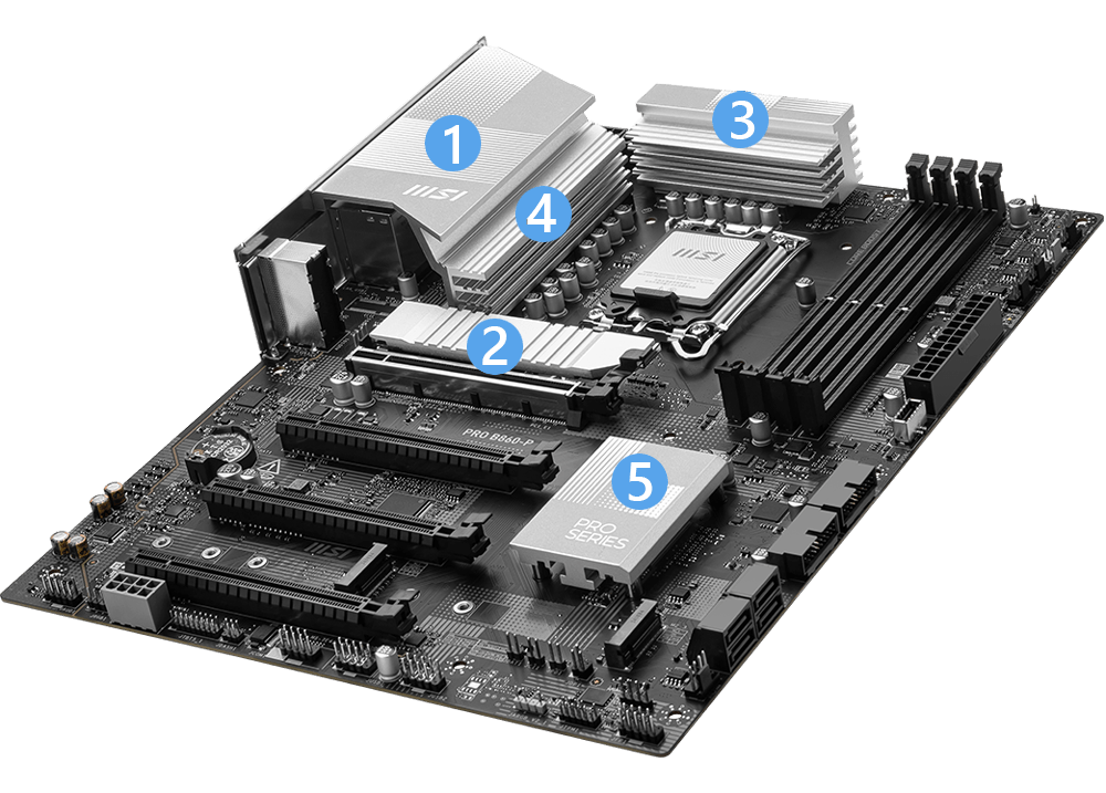 msi PRO B860-P cooling overview