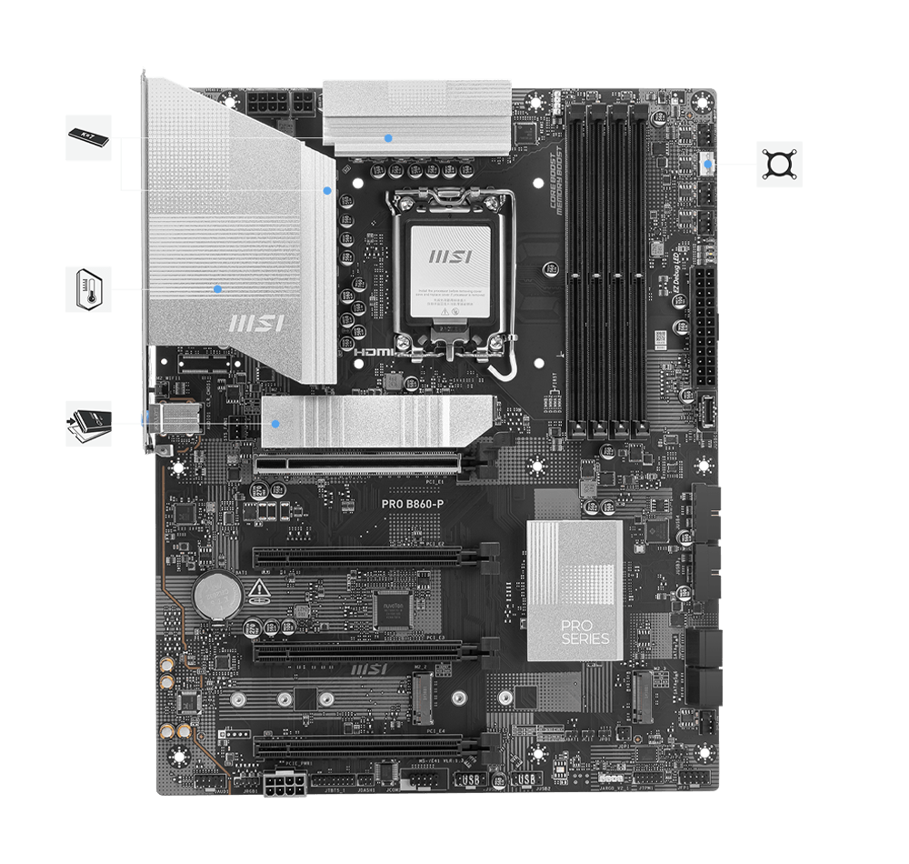 msi pro B860-p stable features