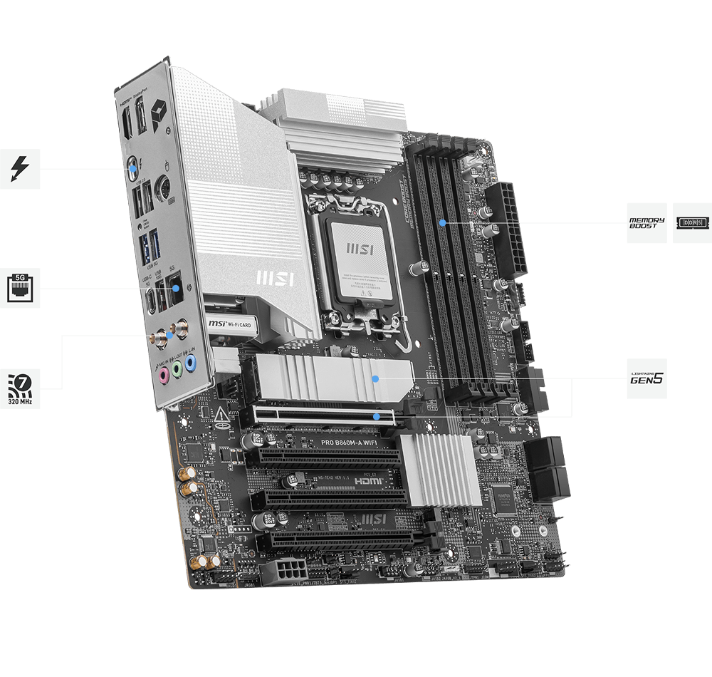 Msi Pro B860M-p Wifi High speed features