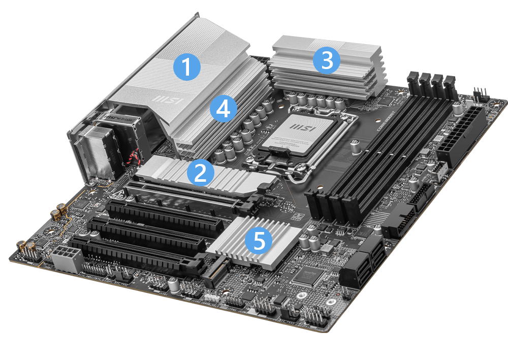msi PRO B860M-A WIFI cooling overview