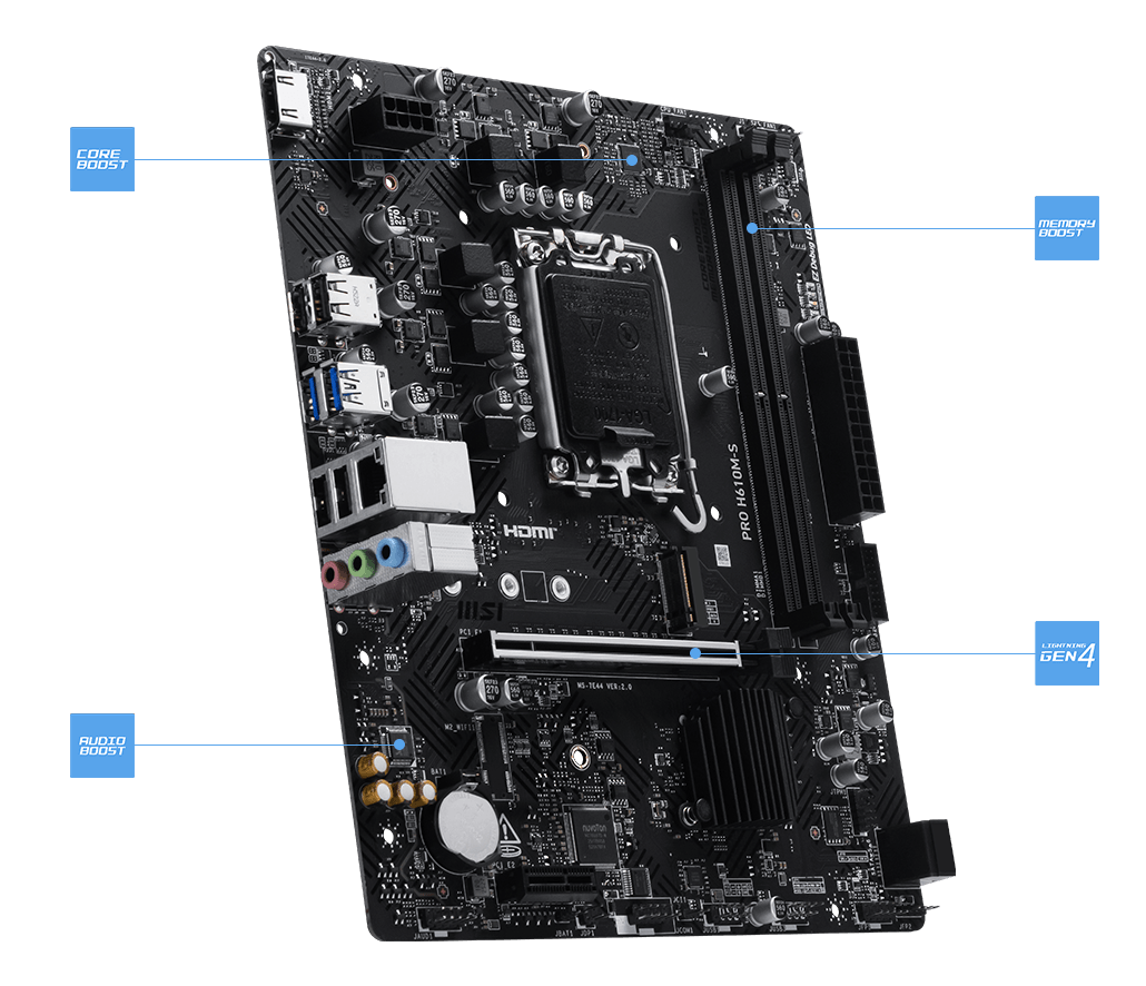 msi pro h610m-s