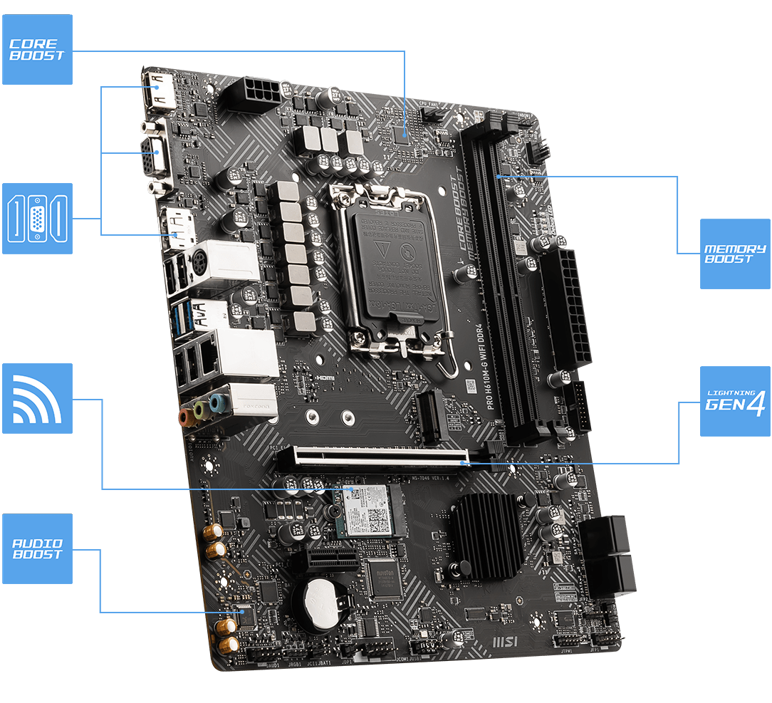 PRO H610M-G WIFI DDR4