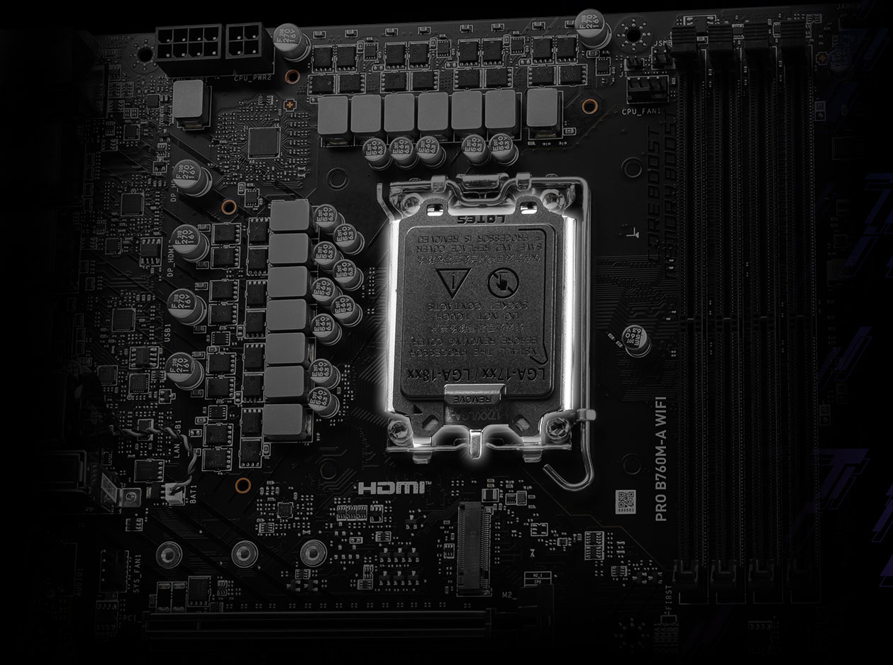 MSI Pro B760M-A wifi core boost