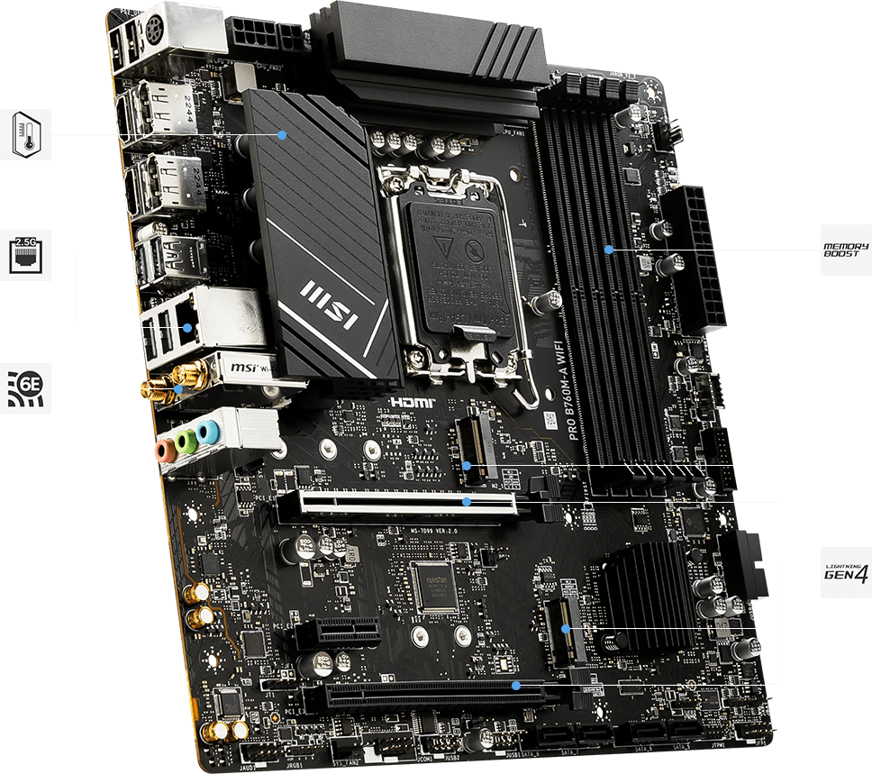 msi Pro B760m-A wifi