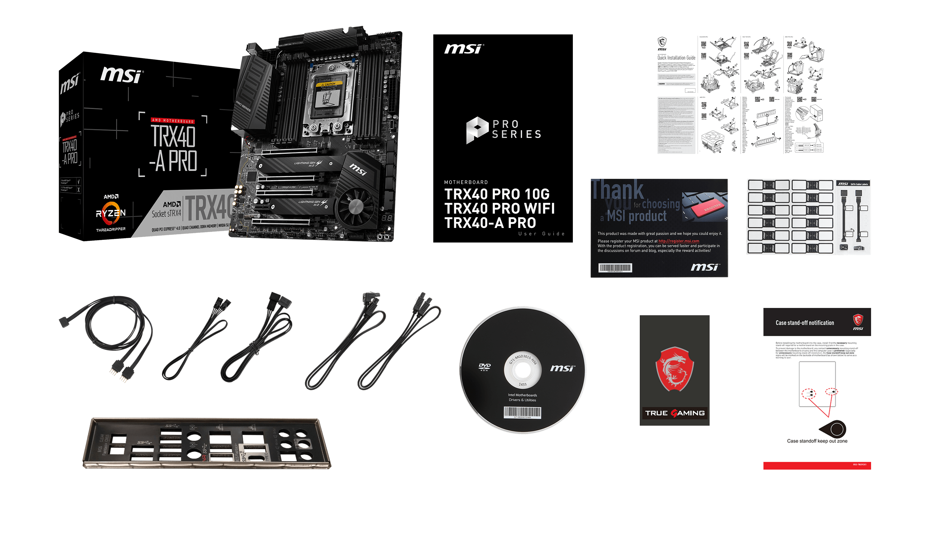 MSI TRX40 PRO 10G box content