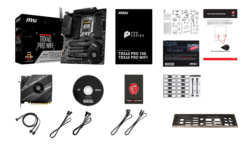 MSI TRX40 PRO WIFI box content