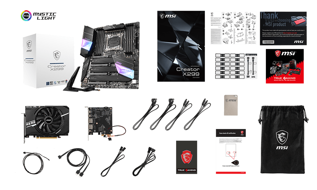 MSI MEG Creator X299 box content