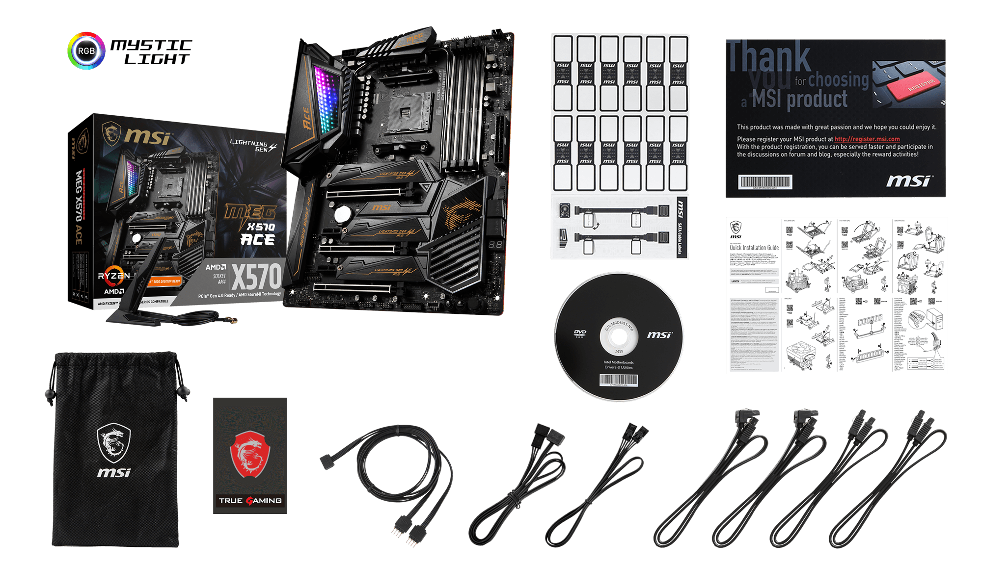 MSI MEG X570 ACE box content