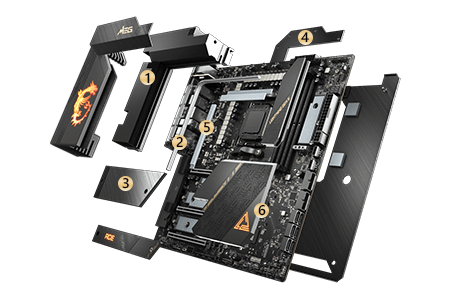 msi X670E ACE cooling overview mobile