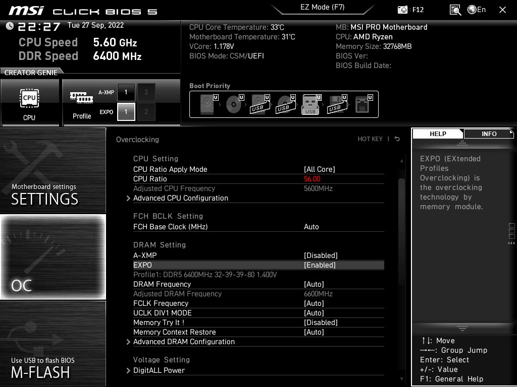 MSI Advanced Mode Pro series