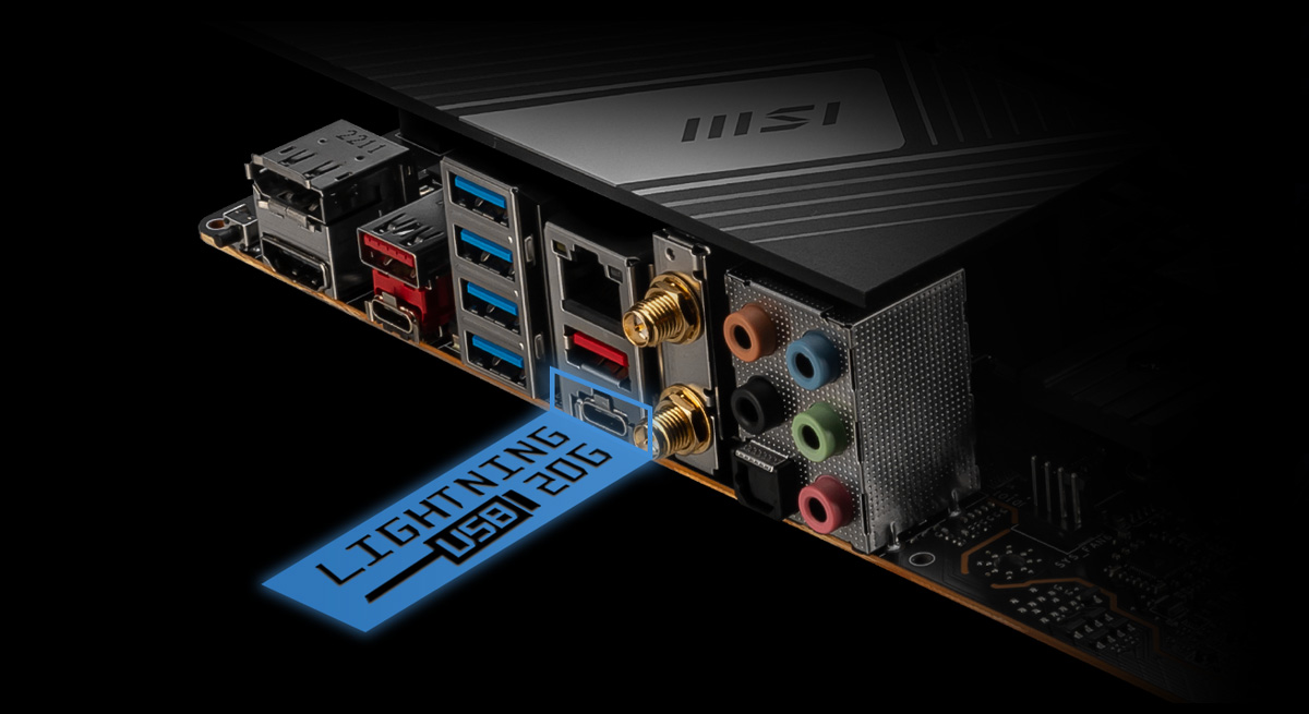 MSI PRO X670-p wifi lighting usb 20G