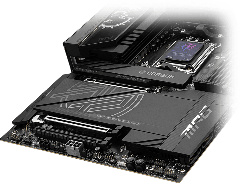 MPG X870E CARBON WIFI storage overview