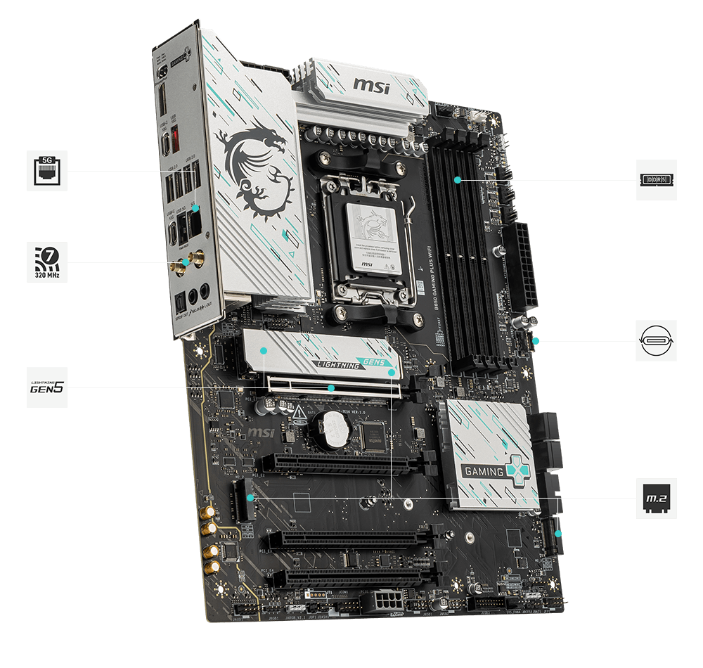MSI B850 gaming plus Connectivity