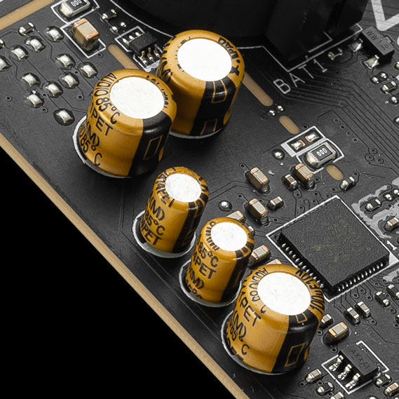 Msi x870 high quality audio capacitors