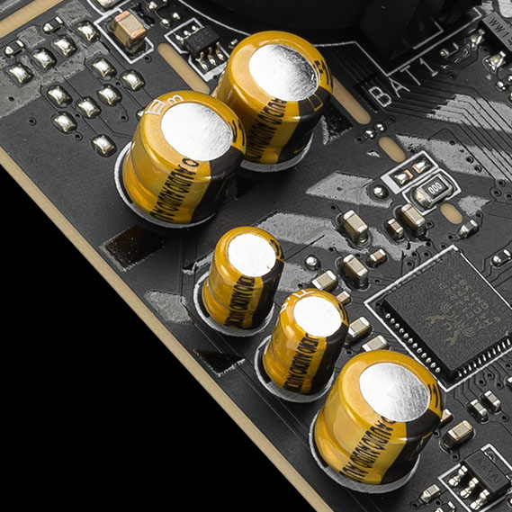 Msi x870 high quality audio capacitors