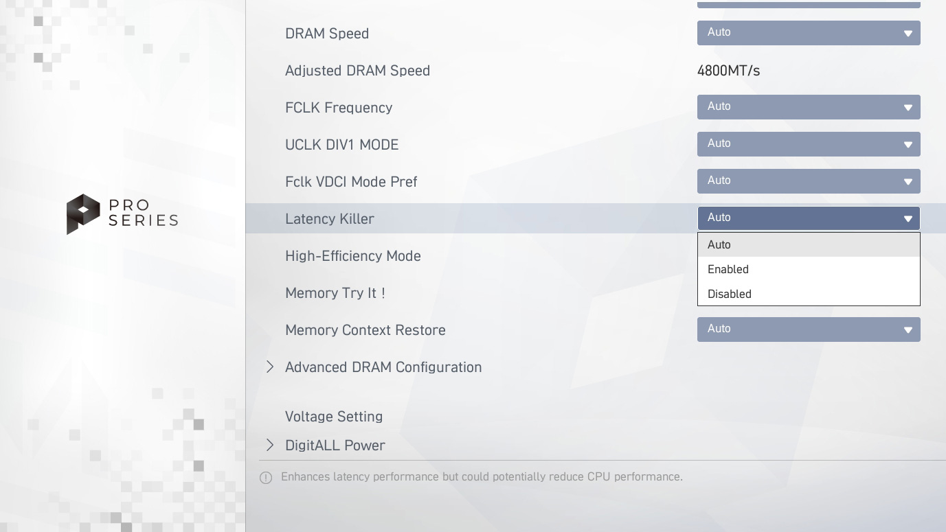 AMD 800 Pro Latency Killer
