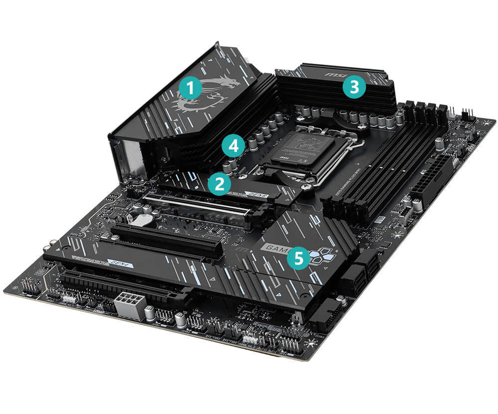 X870 GAMING PLUS WIFI cooling overview mobile