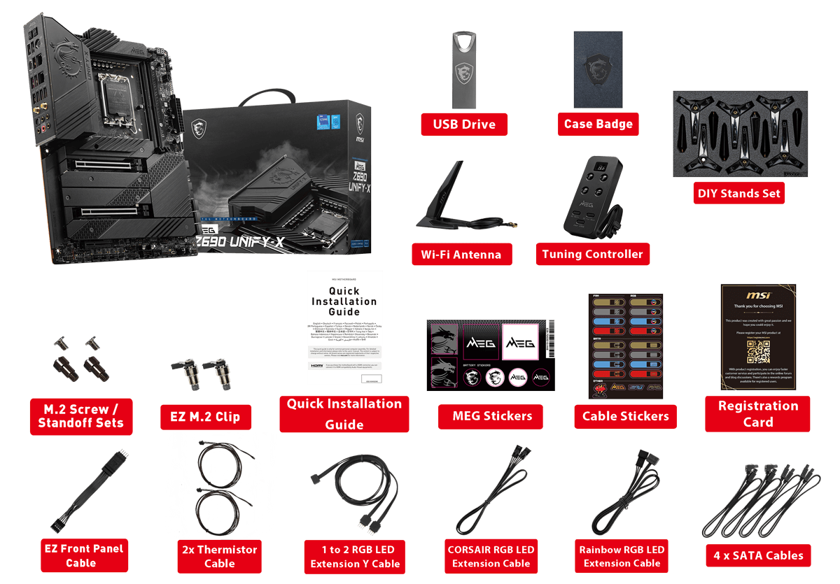 MSI MEG Z690 UNIFY-X box content