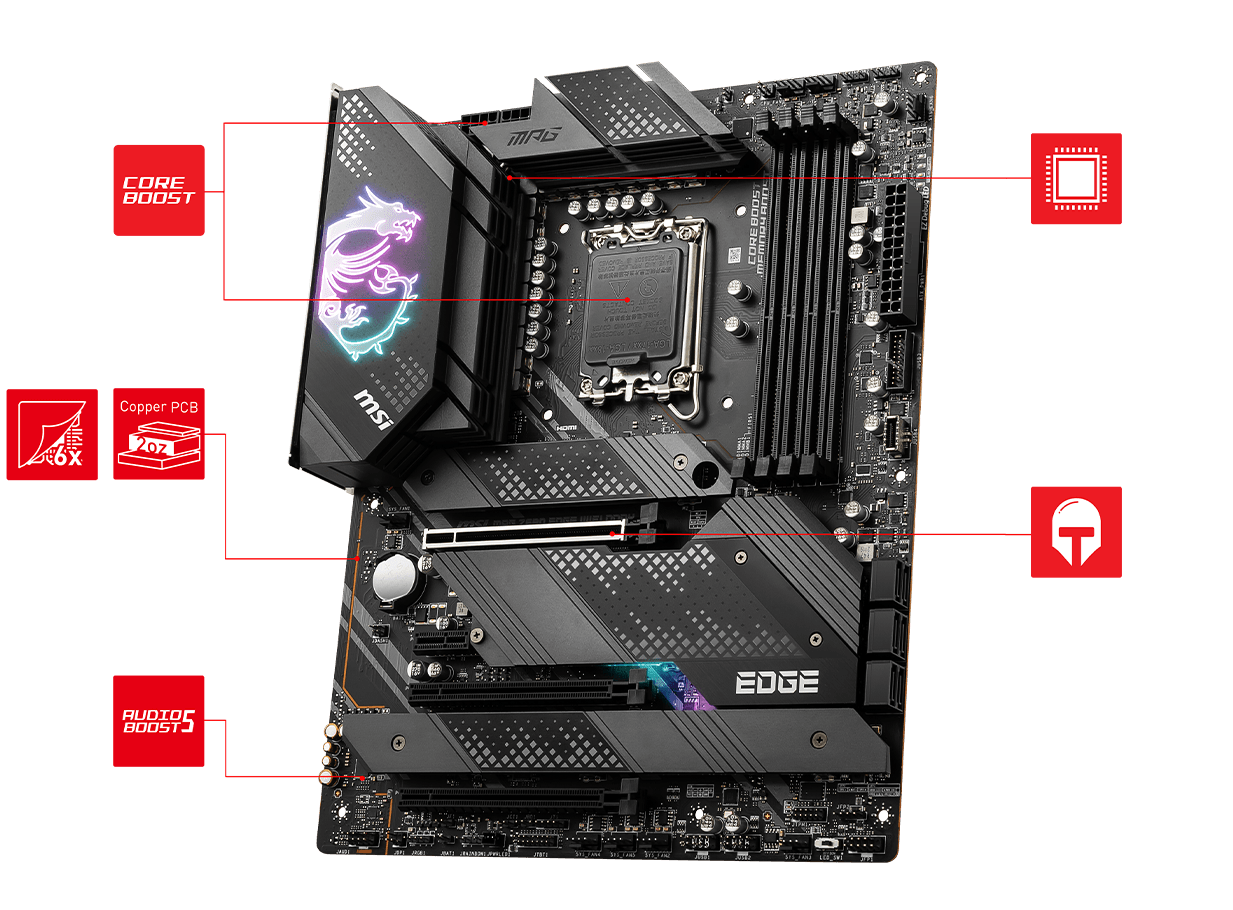 MPG Z690 EDGE WIFI DDR4 board 01