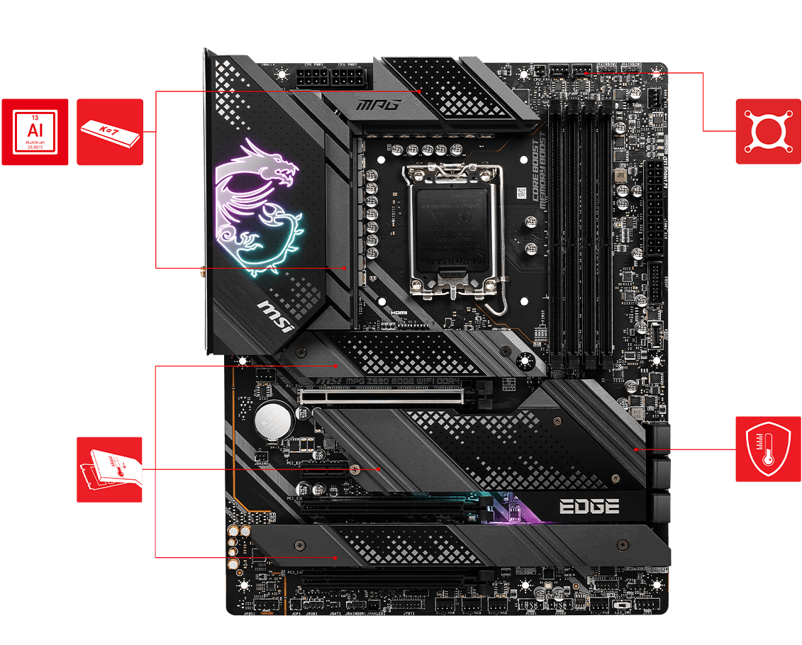 MPG Z690 EDGE WIFI DDR4 motherboard
