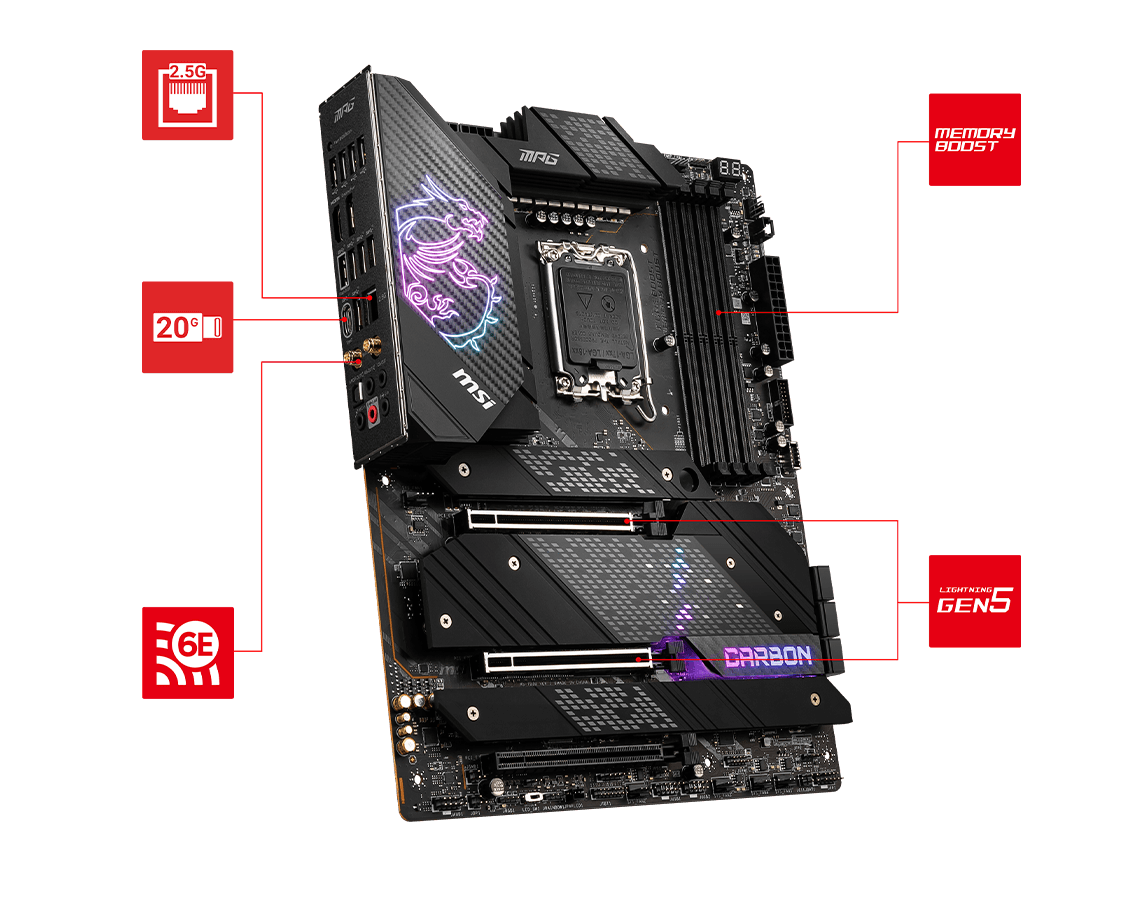MPG Z690 GAMING CARBON WIFI motherboard