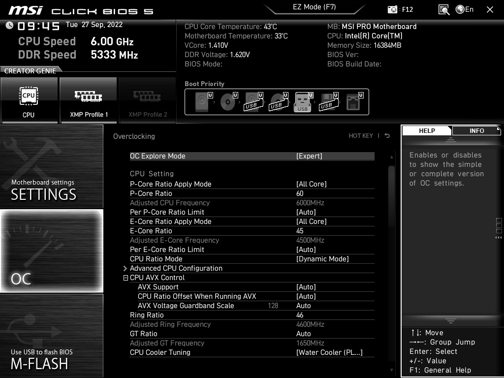 MSI Advanced Mode Pro series